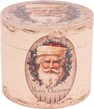 Opbergbox doos rond Ø20 cm Kerstman Merry Christmas mdf PU leerBox Ø20 cm| 10518805 | Dutch Style Opbergbox doos rond Ø20 cm Kerstman Merry Christmas mdf PU leerBox Ø20 cm| 10518805 | Dutch Style
