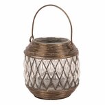 Lantaarn 17 cm koper bruin / goud glas | 10703603 | Dutch Style Lantaarn 17 cm koper bruin / goud glas | 10703603 | Dutch Style