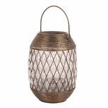 Lantaarn 27 cm koper bruin / goud glas | 10704603 | Dutch Style Lantaarn 27 cm koper bruin / goud glas | 10704603 | Dutch Style