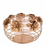 Windlicht bloemen Ø 19 cm goud ijzer | 10927404 | Dutch Style Windlicht bloemen Ø 19 cm goud ijzer | 10927404 | Dutch Style