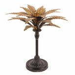 Kandelaar kaarsenhouder palmboom 33 cm x 18 cm zwart goud ijzer | 11344404 | Dutch Style Kandelaar kaarsenhouder palmboom 33 cm x 18 cm zwart goud ijzer | 11344404 | Dutch Style