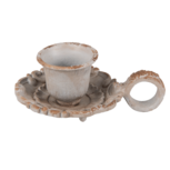 Clayre & Eef | Kandelaar Grijs 9x6x4 cm | 6Y2594