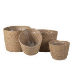 Clayre & Eef | Opbergmanden Set van 4 Bruin ø 27x21 cm | 6RO0535 Clayre & Eef | Opbergmanden Set van 4 Bruin ø 27x21 cm | 6RO0535