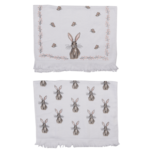 Clayre & Eef | Gastendoekje Set van 2 Wit, Roze, Beige 40x66 cm | CTSETREB Clayre & Eef | Gastendoekje Set van 2 Wit, Roze, Beige 40x66 cm | CTSETREB