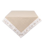 Clayre & Eef | Vierkant Tafelkleed Beige, Wit 100*100 cm | CLA01N Clayre & Eef | Vierkant Tafelkleed Beige, Wit 100*100 cm | CLA01N