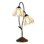 Clayre & Eef | Tiffany Tafellamp Beige, Bruin 35x33x61 cm E14/max 2x25W | 5LL-5602 Clayre & Eef | Tiffany Tafellamp Beige, Bruin 35x33x61 cm E14/max 2x25W | 5LL-5602