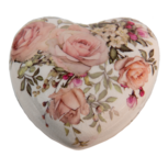 Clayre & Eef | Decoratie Hart Wit, Roze 11x11x4 cm | 6CE1414 Clayre & Eef | Decoratie Hart Wit, Roze 11x11x4 cm | 6CE1414
