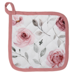 Clayre & Eef | Pannenlap Wit, Roze 20x20 cm | RUR45 Clayre & Eef | Pannenlap Wit, Roze 20x20 cm | RUR45