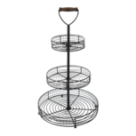 Clayre & Eef | Etagère 3 laags Zwart ø 34x59 cm | 6Y4687 Clayre & Eef | Etagère 3 laags Zwart ø 34x59 cm | 6Y4687
