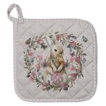 Clayre & Eef | Pannenlap Roze, Beige 20x20 cm | HBU45 Clayre & Eef | Pannenlap Roze, Beige 20x20 cm | HBU45