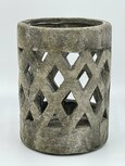 Waxinelichthouder / windlicht stonegrey grijs groen steen wiebertjes maat S 12x8,5 cm| 65460 | Home Sweet Home | Stoer & Sober Woonstijl Waxinelichthouder / windlicht stonegrey grijs groen steen wiebertjes maat S 12x8,5 cm| 65460 | Home Sweet Home | Stoer & Sober Woonstijl
