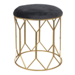Clayre & Eef | Poef Grijs ø 40x45 cm | 64964G Clayre & Eef | Poef Grijs ø 40x45 cm | 64964G