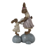 Clayre & Eef | Decoratie Konijn Bruin Roze 10x6x17 cm | 6PR3537 Clayre & Eef | Decoratie Konijn Bruin Roze 10x6x17 cm | 6PR3537