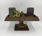 Decoratie plateau etagère hout op voet groot 40 x 20 cm bruin | 65523 | Home Sweet Home | Stoer & Sober Woonstijl Decoratie plateau etagère hout op voet groot 40 x 20 cm bruin | 65523 | Home Sweet Home | Stoer & Sober Woonstijl
