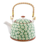 Clayre & Eef | Theepot met Filter Groen 18x14x12 cm / 700 ml | 6CETE0023 Clayre & Eef | Theepot met Filter Groen 18x14x12 cm / 700 ml | 6CETE0023