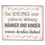 Clayre & Eef | Tekstbord wit Zwart 15x1x13 cm | 6Y3656D Clayre & Eef | Tekstbord wit Zwart 15x1x13 cm | 6Y3656D
