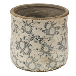 Clayre & Eef | Bloempot Binnen Grijs, Beige ø 17x16 cm | 6CE1459L Clayre & Eef | Bloempot Binnen Grijs, Beige ø 17x16 cm | 6CE1459L