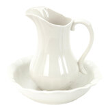 Clayre & Eef | Lampet set Wit ø 24x5 cm / 16x13x21 cm | 60291 Clayre & Eef | Lampet set Wit ø 24x5 cm / 16x13x21 cm | 60291