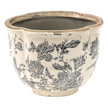 Clayre & Eef | Bloempot Binnen Grijs Beige ø 16x12 cm | 6CE1450S Clayre & Eef | Bloempot Binnen Grijs Beige ø 16x12 cm | 6CE1450S