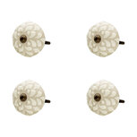 Clayre & Eef | Deurknop Set van 4 Beige ø 4x3 cm | 64877 Clayre & Eef | Deurknop Set van 4 Beige ø 4x3 cm | 64877