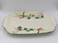Bord / schaal asperges & peterselie met opstaande randen 20 x 30 cm vintagelook wit groen | DE02AS | Piccobella Bord / schaal asperges & peterselie met opstaande randen 20 x 30 cm vintagelook wit groen | DE02AS | Piccobella