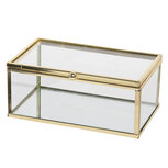 Clayre & Eef | Glazen Sieradendoos Transparant 14x8x6 cm | MLC6GL0027 Clayre & Eef | Glazen Sieradendoos Transparant 14x8x6 cm | MLC6GL0027