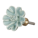 Clayre & Eef | Deurknop Blauw Bruin ø 5x3 cm / S3 cm | 62352 Clayre & Eef | Deurknop Blauw Bruin ø 5x3 cm / S3 cm | 62352