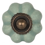 Clayre & Eef | Deurknop Groen Bruin ø 3x3 cm / S4 cm | 63500 Clayre & Eef | Deurknop Groen Bruin ø 3x3 cm / S4 cm | 63500