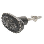 Clayre & Eef | Deurknop Grijs 3x5x2 cm / S3 cm | 64155