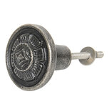 Clayre & Eef | Deurknop Grijs ø 4x4 cm / S3 cm | 64160