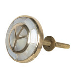 Clayre & Eef | Deurknop Wit ø 3x3 cm / S3 cm | 64689