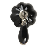 Clayre & Eef | Deurknop Zwart 4x8x6 cm / S3 cm | 64779