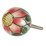 Clayre & Eef | Deurknop Rood Roze ø 3x7 cm / S3 cm | 64800 Clayre & Eef | Deurknop Rood Roze ø 3x7 cm / S3 cm | 64800