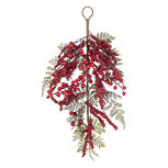 Clayre & Eef | Decoratie tak Rood 20*6*56 cm | 64839