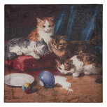 Clayre & Eef | Canvasschilderij Bruin, Rood, Wit 40x2x40 cm | 64970 Clayre & Eef | Canvasschilderij Bruin, Rood, Wit 40x2x40 cm | 64970