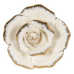 Clayre & Eef | Deurknop Bloem Wit, Goudkleurig 4*3*4 cm | 65073 Clayre & Eef | Deurknop Bloem Wit, Goudkleurig 4*3*4 cm | 65073