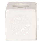Clayre & Eef | Tandenborstelhouder Wit 4x4x4 cm | 6CE1010 Clayre & Eef | Tandenborstelhouder Wit 4x4x4 cm | 6CE1010