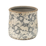 Clayre & Eef | Bloempot Binnen Grijs, Beige ø 14x14 cm | 6CE1459M Clayre & Eef | Bloempot Binnen Grijs, Beige ø 14x14 cm | 6CE1459M