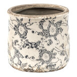 Clayre & Eef | Bloempot Binnen Grijs, Beige ø 12x12 cm | 6CE1459S Clayre & Eef | Bloempot Binnen Grijs, Beige ø 12x12 cm | 6CE1459S