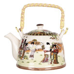 Clayre & Eef | Theepot met Filter Meerkleurig 18x14x12 cm / 800 ml | 6CETE0064 Clayre & Eef | Theepot met Filter Meerkleurig 18x14x12 cm / 800 ml | 6CETE0064