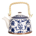 Clayre & Eef | Theepot met Filter Blauw 18x14x12 cm / 800 ml | 6CETE0082 Clayre & Eef | Theepot met Filter Blauw 18x14x12 cm / 800 ml | 6CETE0082