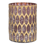 Clayre & Eef | Glazen Theelichthouder Paars ø 11x15 cm | 6GL2915M Clayre & Eef | Glazen Theelichthouder Paars ø 11x15 cm | 6GL2915M
