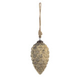 Clayre & Eef | Kerstbal Goudkleurig ø 10x13 cm | 6GL3127 Clayre & Eef | Kerstbal Goudkleurig ø 10x13 cm | 6GL3127
