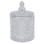 Clayre & Eef | Bonbonniere met deksel Transparant ø 8x13 cm | 6GL3390 Clayre & Eef | Bonbonniere met deksel Transparant ø 8x13 cm | 6GL3390