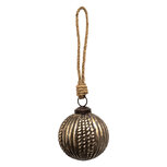 Clayre & Eef | Kerstbal Bruin ø 7x7 cm | 6GL3693