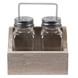 Clayre & Eef | Peper en zout Stel Set van 2 Bruin 11x6x12 cm | 6H2064 Clayre & Eef | Peper en zout Stel Set van 2 Bruin 11x6x12 cm | 6H2064