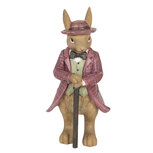 Clayre & Eef | Decoratie Beeld Konijn Bruin, Paars 8x8x19 cm | 6PR3260 Clayre & Eef | Decoratie Beeld Konijn Bruin, Paars 8x8x19 cm | 6PR3260