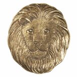 Clayre & Eef | Decoratief Dienblad Leeuw Goudkleurig 14x1x14 cm | 6PR3424 Clayre & Eef | Decoratief Dienblad Leeuw Goudkleurig 14x1x14 cm | 6PR3424