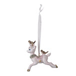 Clayre & Eef | Decoratie Hanger Hert Roze 8x3x8 cm | 6PR3484 Clayre & Eef | Decoratie Hanger Hert Roze 8x3x8 cm | 6PR3484