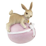 Clayre & Eef | Decoratie Konijn Roze, Beige 8x6x12 cm | 6PR3563 Clayre & Eef | Decoratie Konijn Roze, Beige 8x6x12 cm | 6PR3563